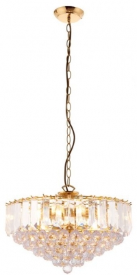 Product photograph of Lennon 6 Brass Pendant Light from Choice Furniture Superstore