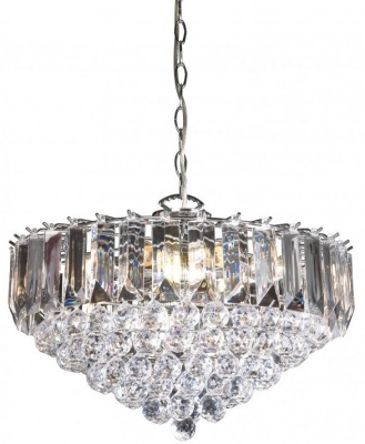 Product photograph of Lennon 6 Chrome Pendant Light from Choice Furniture Superstore