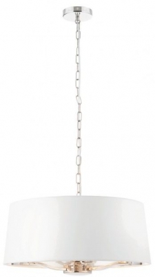 Product photograph of Harvey 1 Bright Nickel Pendant Light from Choice Furniture Superstore