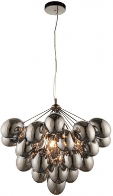 Product photograph of Aleena 6 Black Chrome Pendant Light from Choice Furniture Superstore