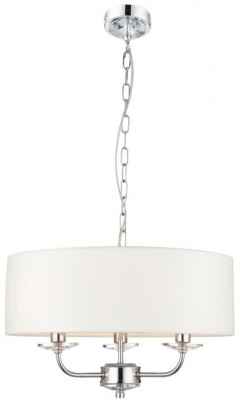 Product photograph of Nixon 3 Bright Nickel Pendant Light from Choice Furniture Superstore