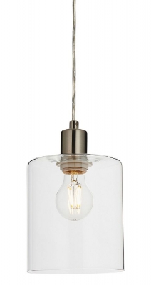 Product photograph of Lilly Brushed Nickel Single Pendant Light from Choice Furniture Superstore