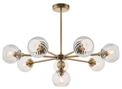 Allegra 8 Antique Brass Pendant Light