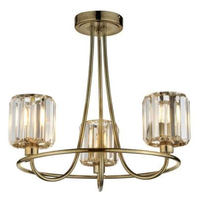 Berenice 3 Antique Brass Ceiling Light