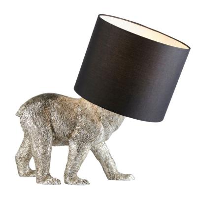Product photograph of Barack Bear 1 Vintage Silver Table Lamp from Choice Furniture Superstore