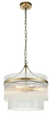 Product photograph of Marietta 3 Antique Brass Pendant Light from Choice Furniture Superstore