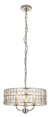 Product photograph of Clifton 3 Bright Nickel Pendant Light from Choice Furniture Superstore