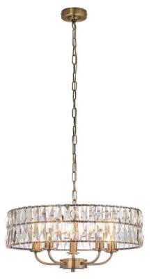 Clifton 5 Antique Brass Pendant Light