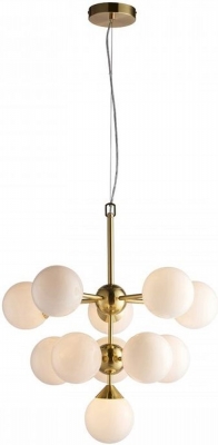 Product photograph of Aaliyah Brushed Gold 11 Pendant Light from Choice Furniture Superstore