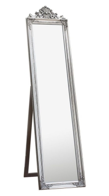 Product photograph of Lambeth Silver Rectangular Cheval Mirror - 45 5cm X 179cm from Choice Furniture Superstore