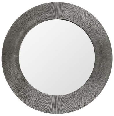 Product photograph of Dodford Antique Nickel Large Round Mirror - 80cm X 80cm from Choice Furniture Superstore