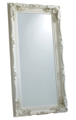 Carved Louis Cream Leaner Rectangular Mirror - 89.5cm x 175.5cm