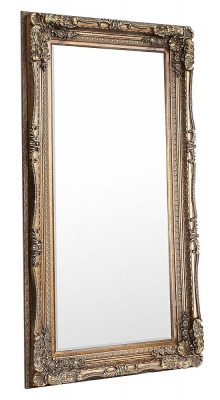 Product photograph of Carved Louis Gold Leaner Rectangular Mirror - 89 5cm X 175 5cm from Choice Furniture Superstore