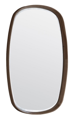 Product photograph of Keaton Walnut Mirror - 90cm X 55cm from Choice Furniture Superstore