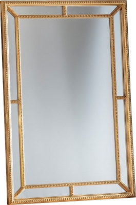 Product photograph of Sinatra Gold Rectangular Mirror - 121cm X 80cm from Choice Furniture Superstore