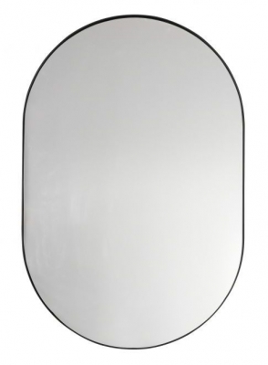 Product photograph of Hurston Black Elipse Oval Mirror - 60cm X 90cm from Choice Furniture Superstore