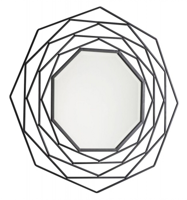 Product photograph of Alaia Black Octagon Mirror - 91cm X 91cm from Choice Furniture Superstore