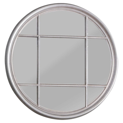 Product photograph of Eccleston Silver Round Mirror - 100cm X 100cm from Choice Furniture Superstore