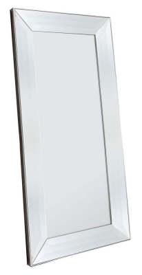 Product photograph of Ferrara Silver Leaner Rectangular Mirror - 91 5cm X 182 5cm from Choice Furniture Superstore