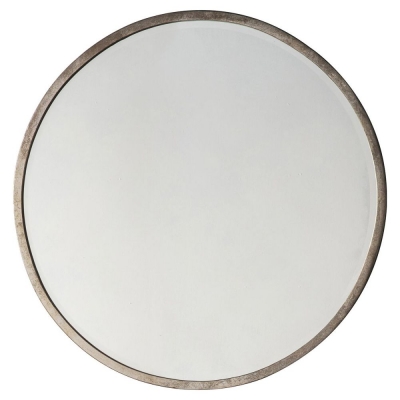 Product photograph of Higgins Antique Silver Round Mirror - 80cm X 80cm from Choice Furniture Superstore