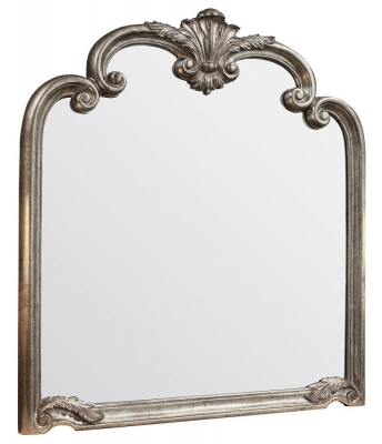 Product photograph of Ryleigh Silver Arch Mirror - 104cm X 115 5cm from Choice Furniture Superstore