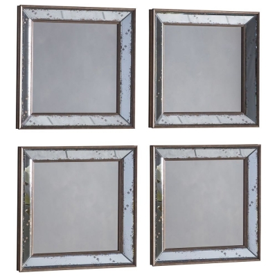 Clearance River Square Mirror Set Of 4 39cm X 39cm B26