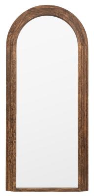 Product photograph of Hoxton Dark Wood Arch Mirror - 80cm X 180cm from Choice Furniture Superstore