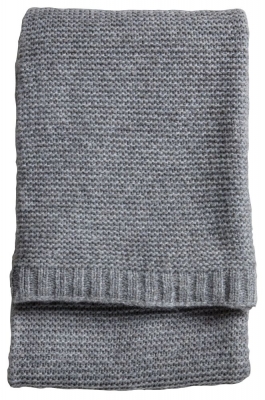 Product photograph of Chunky Knitted Grey Fabric Throw from Choice Furniture Superstore