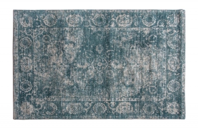 Product photograph of Minott Ornate Faded Dark Teal Rug - 230cm X 160cm from Choice Furniture Superstore