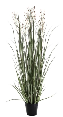 Product photograph of Large Grass With Green Russet Heads Artificial Potted Plant from Choice Furniture Superstore