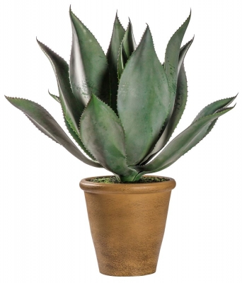 Product photograph of Aloe Wide Leaf Rustic Artificial Potted Plant from Choice Furniture Superstore