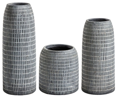 Jamie Grey Vases (Set of 3)
