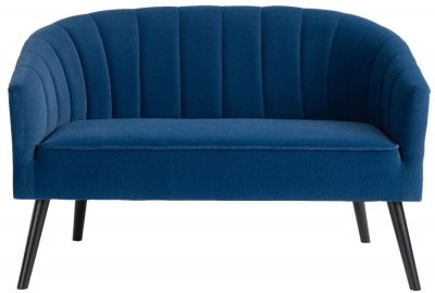 Product photograph of Arlo Blue 2 Seater Fabric Sofa from Choice Furniture Superstore