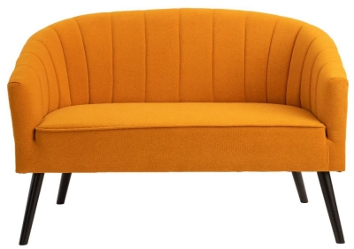 Product photograph of Arlo Mustard 2 Seater Fabric Sofa from Choice Furniture Superstore