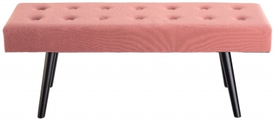 Product photograph of Florrie Pink Fabric Bench from Choice Furniture Superstore