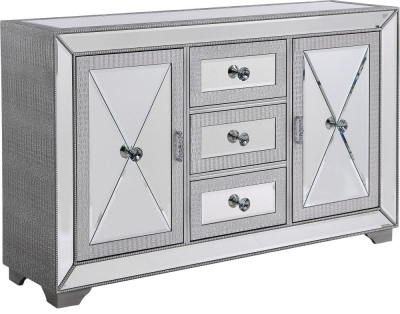 Product photograph of Sofia Mirrored 2 Door 3 Drawer Sideboard from Choice Furniture Superstore