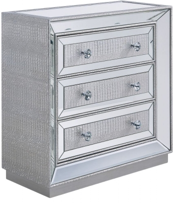 Product photograph of Armagh Mirrored 3 Drawer Small Chest from Choice Furniture Superstore