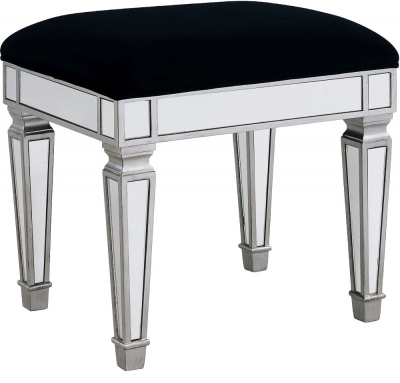 Product photograph of Sofia Mirrored Dressing Stool from Choice Furniture Superstore