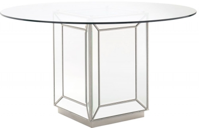 Product photograph of Sofia Mirrored Round Dining Table from Choice Furniture Superstore