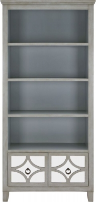 Product photograph of Russell Grey Mirrored Bookcase from Choice Furniture Superstore