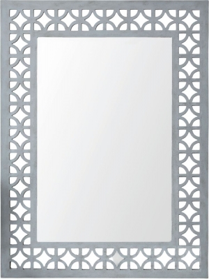 Product photograph of Russell Grey Rectangular Wall Mirror - 90cm X 120cm from Choice Furniture Superstore