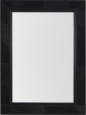 Product photograph of Orlando Black Geometric Design Rectangular Wall Mirror - 85cm X 120cm from Choice Furniture Superstore