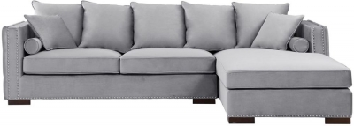 Product photograph of Moscow Velvet Fabric Corner Sofa Suite - Right from Choice Furniture Superstore