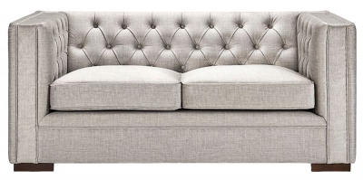 Product photograph of Lancaster Pebble Grey Fabric 2 Seater Sofa from Choice Furniture Superstore