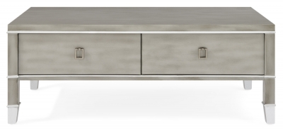 Product photograph of Carter Pewter 2 Drawer Coffee Table from Choice Furniture Superstore
