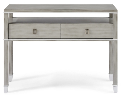 Product photograph of Carter Pewter 2 Drawer Console Table from Choice Furniture Superstore
