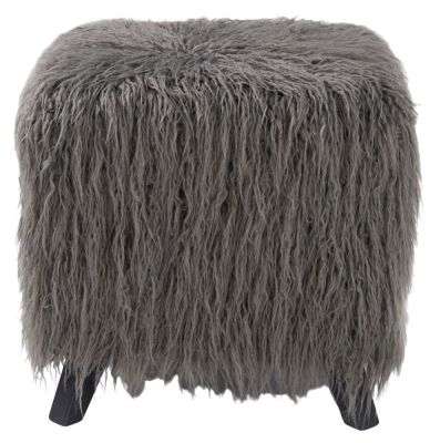 Product photograph of Heavy Faux Sheepskin Fur Cube Stool from Choice Furniture Superstore