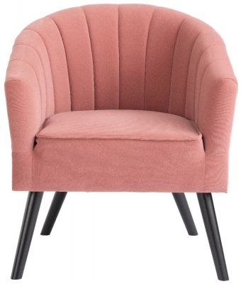 Product photograph of Plymouth Pink Fabric Tub Chair from Choice Furniture Superstore