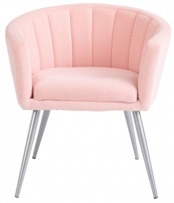 Product photograph of Lillie Pink Fabric Tub Chair from Choice Furniture Superstore