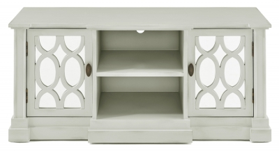 Product photograph of Modena Grey Mirrored 2 Door Tv Unit from Choice Furniture Superstore